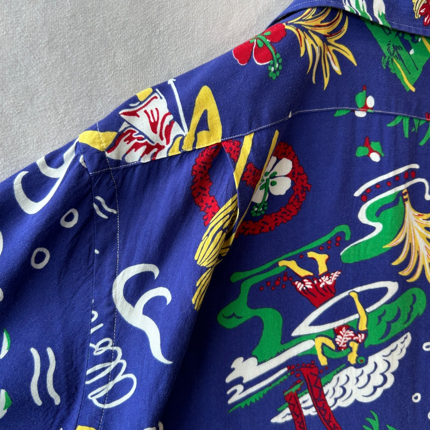 Polo by Ralph Lauren ラルフ  レーヨン アロハシャツ ブルー(M)/C0883SH-SO